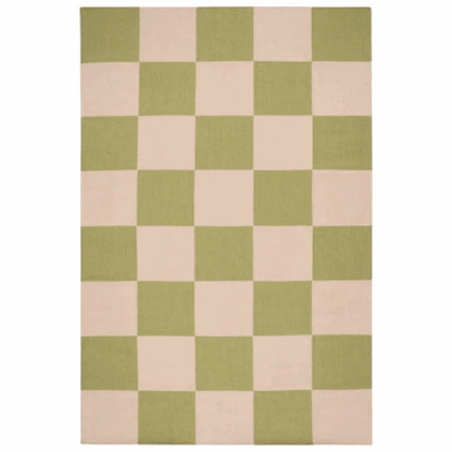 Checkered Box Flatweave Handwoven Area Rug