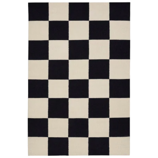 Checkered Box Flatweave Handwoven Area Rug