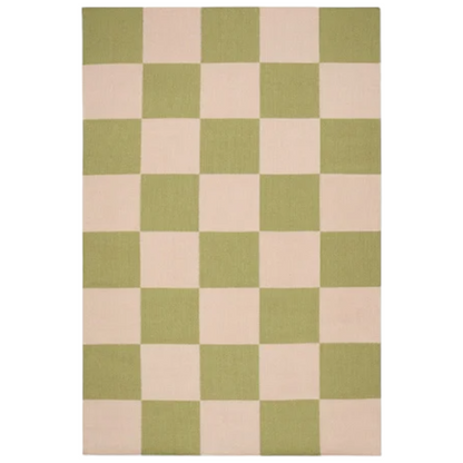 Checkered Box Flatweave Handwoven Area Rug