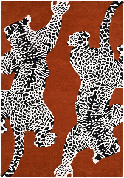 Leopard Climbing Handmade Rug