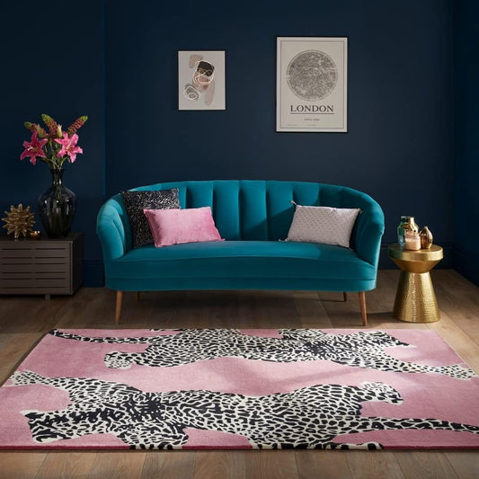 Leopard Climbing Handmade Rug