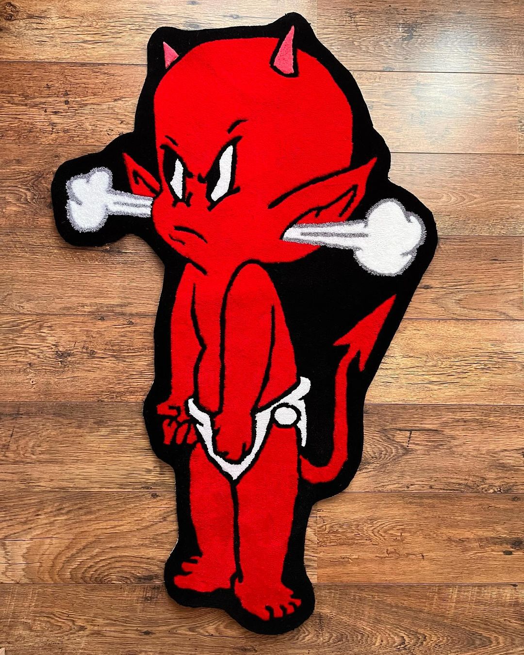 Hot Stuff the Little Devil Handmade Rug