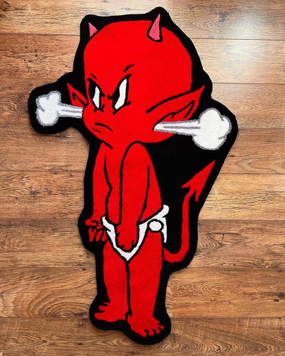 Hot Stuff the Little Devil Handmade Rug