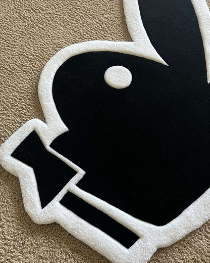 Playboy Rabbit Inspired Handmade Rug