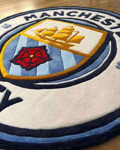 Manchester City Football Club Logo Handmade Rug