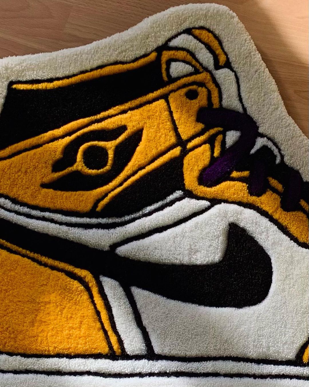 AJ1 Yellow Sneakerhead Handmade Shoe Rug