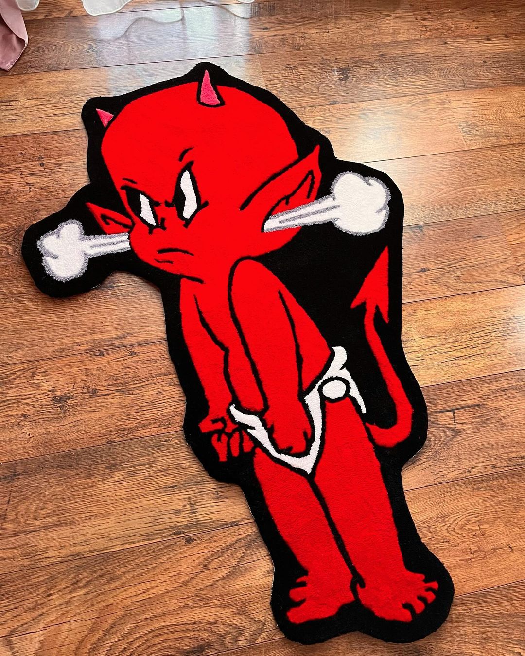 Hot Stuff the Little Devil Handmade Rug
