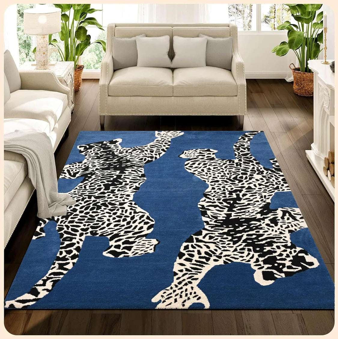 Leopard Climbing Handmade Rug