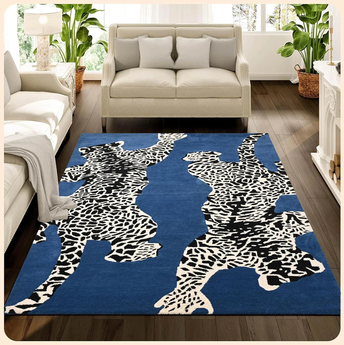 Leopard Climbing Handmade Rug