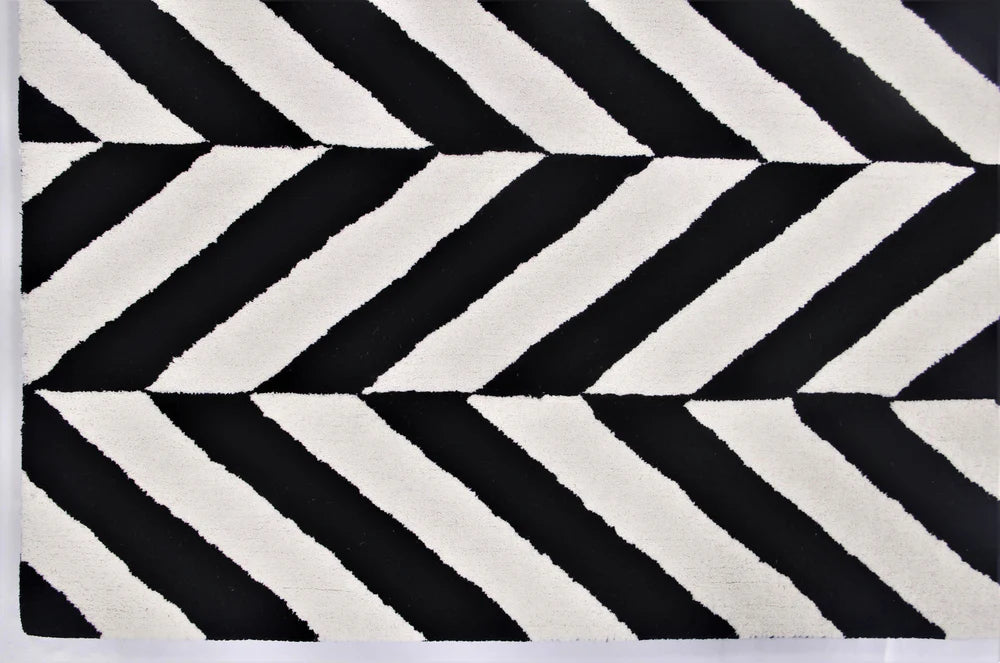 Checkered Black and White Rug