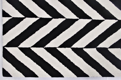 Checkered Black and White Rug
