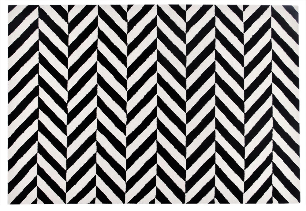 Checkered Black and White Rug