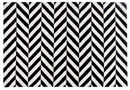 Checkered Black and White Rug