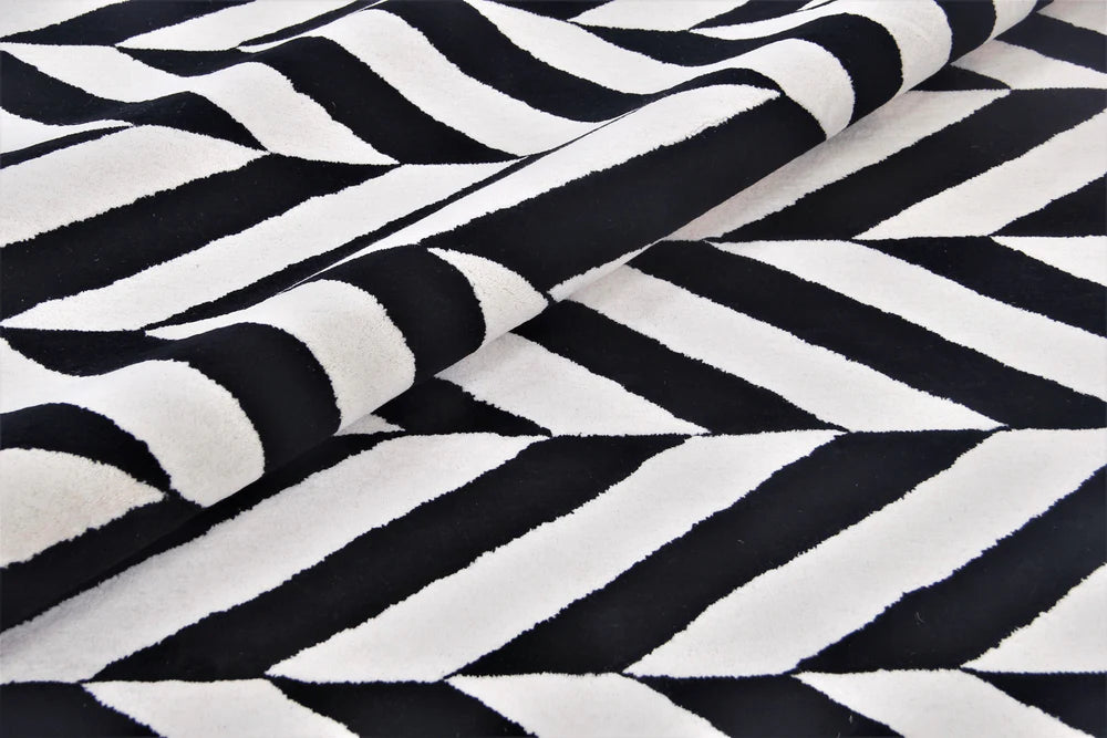 Checkered Black and White Rug