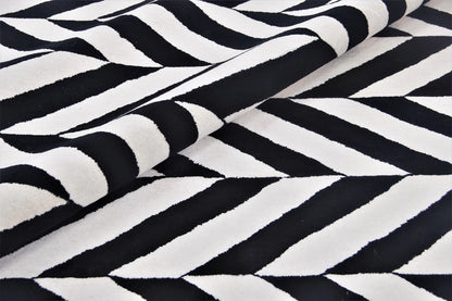 Checkered Black and White Rug