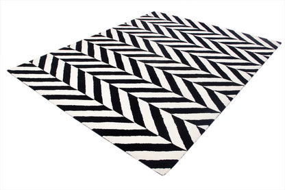 Checkered Black and White Rug