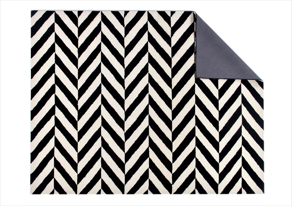 Checkered Black and White Rug