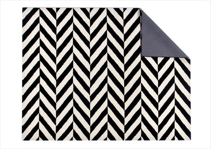 Checkered Black and White Rug