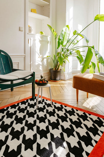 Houndstooth Pattern Handmade Premium Rug