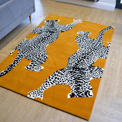 Leopard Climbing Handmade Rug