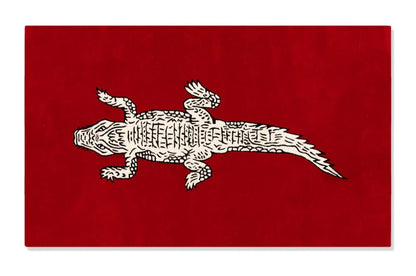 Red Crocodile Handmade Area Rug
