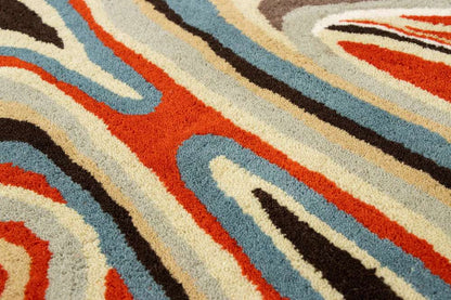 Melting Persian Premium Orange Handmade Area Rug