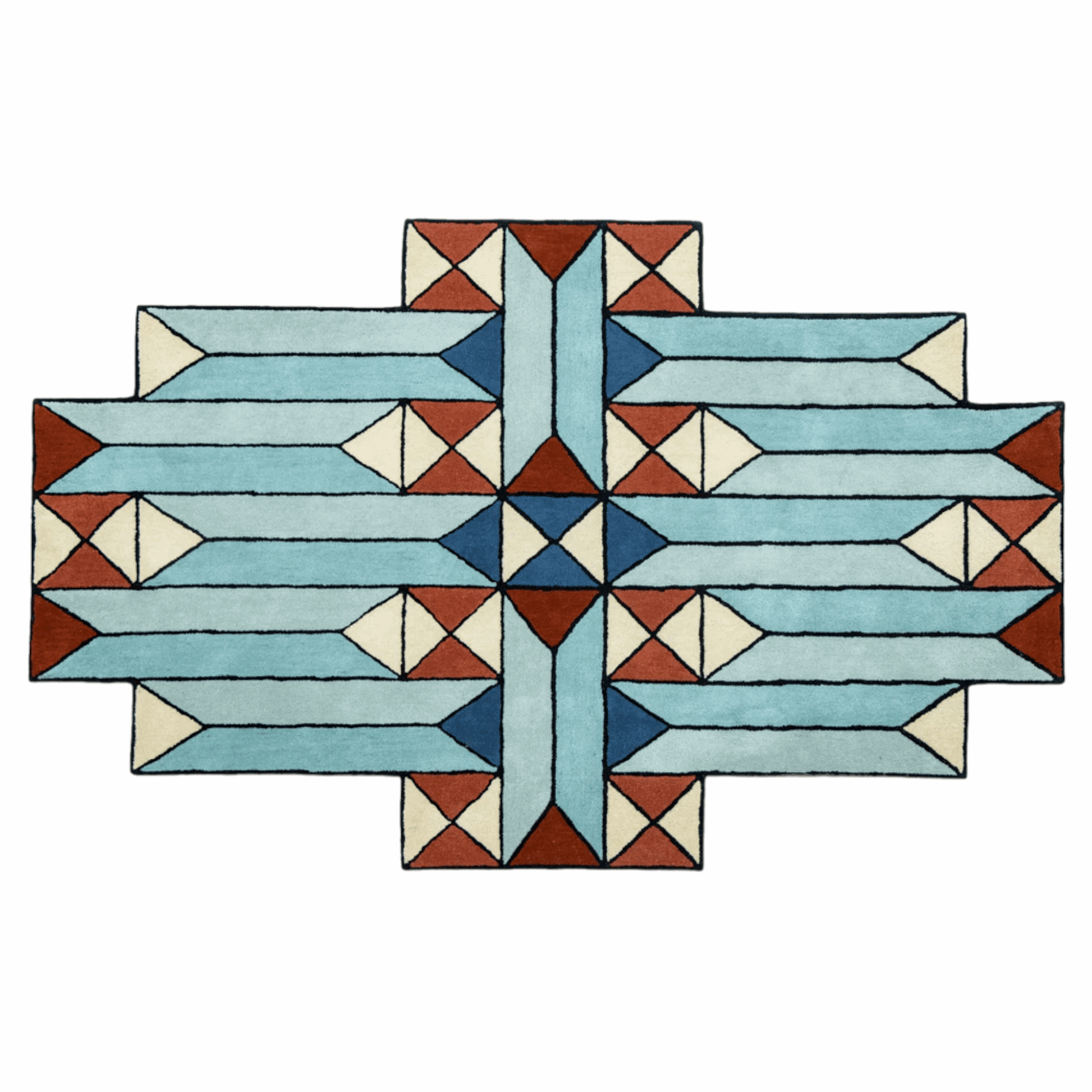 Geometric Block Handmade Rug