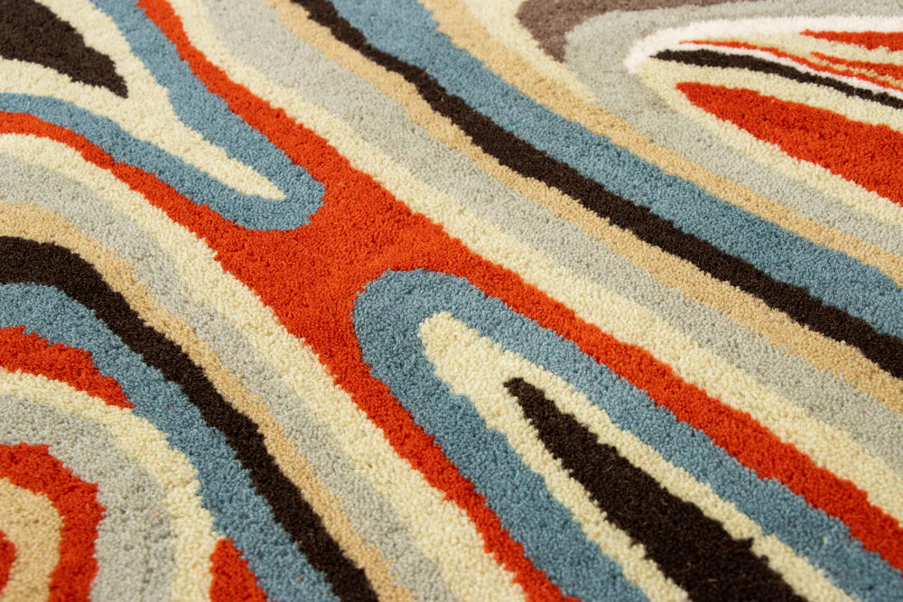 Melting Persian Premium Orange Handmade Area Rug