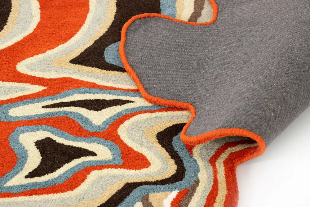 Melting Persian Premium Orange Handmade Area Rug