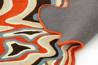 Melting Persian Premium Orange Handmade Area Rug