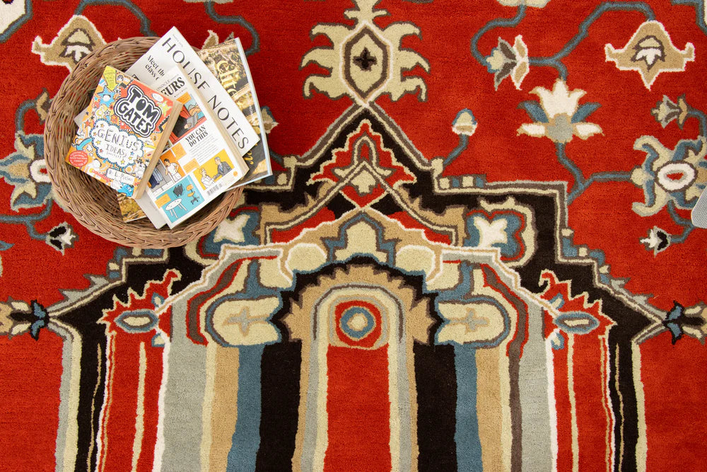 Melting Persian Premium Orange Handmade Area Rug