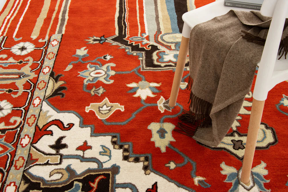 Melting Persian Premium Orange Handmade Area Rug