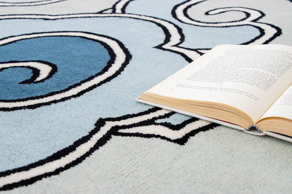 Cloudburst Elegance Handmade Rug