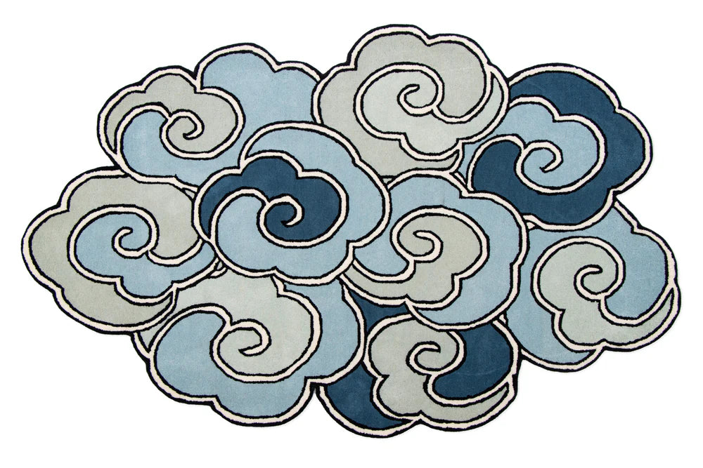Cloudburst Elegance Handmade Rug