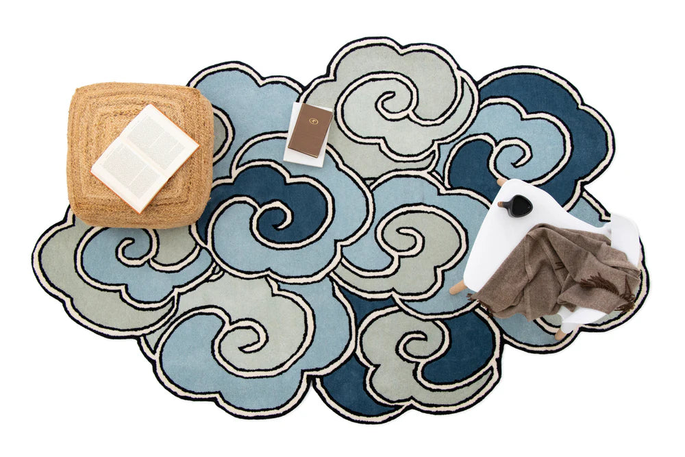 Cloudburst Elegance Handmade Rug