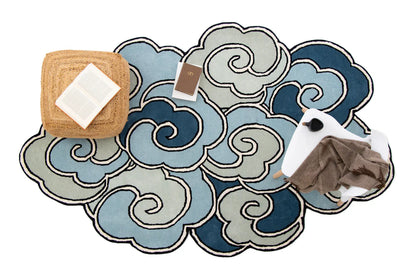 Cloudburst Elegance Handmade Rug