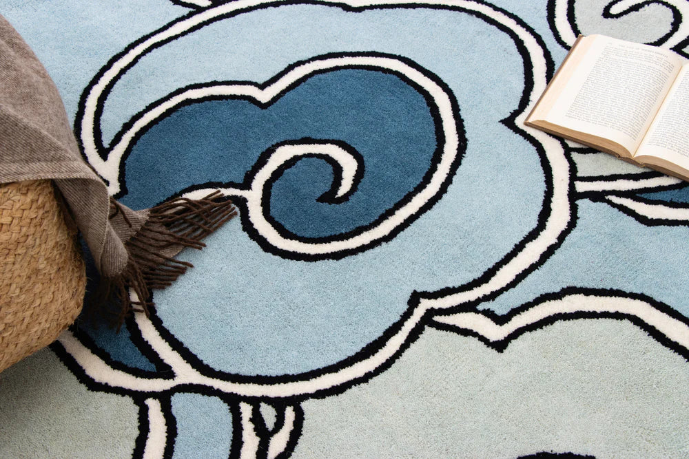 Cloudburst Elegance Handmade Rug