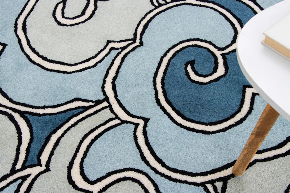 Cloudburst Elegance Handmade Rug