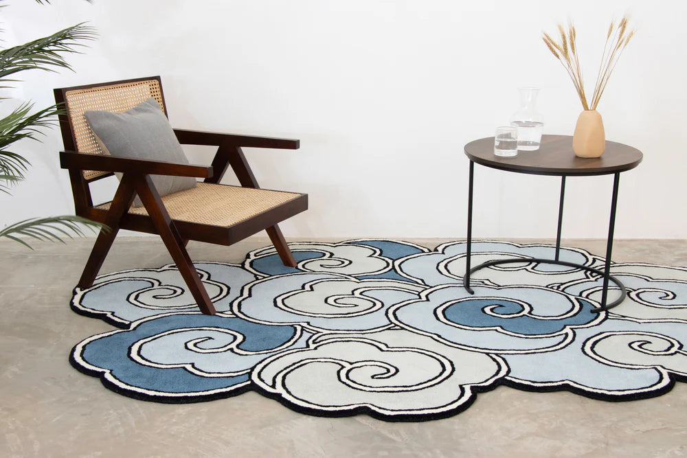 Cloudburst Elegance Handmade Rug