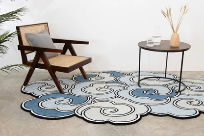 Cloudburst Elegance Handmade Rug