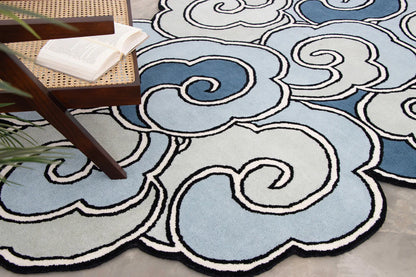Cloudburst Elegance Handmade Rug