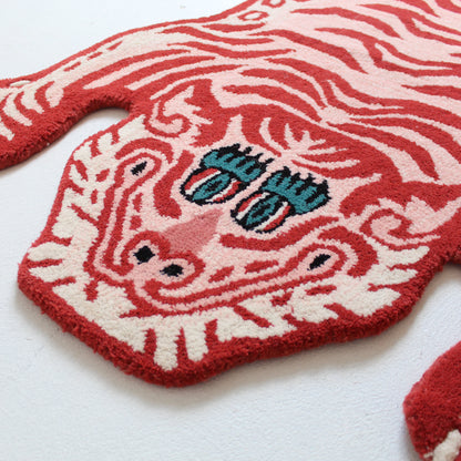 Tiger Red Handmade Rug