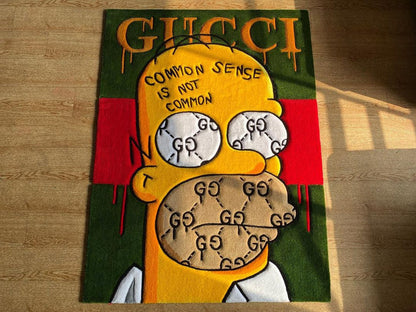 Simpson x Gucci Inspired Handmade Area Rug