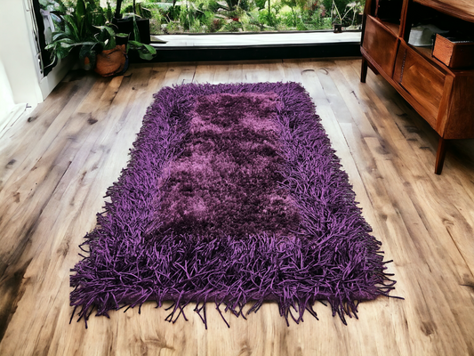 Purple Thick Dense Pile Super Soft Rug