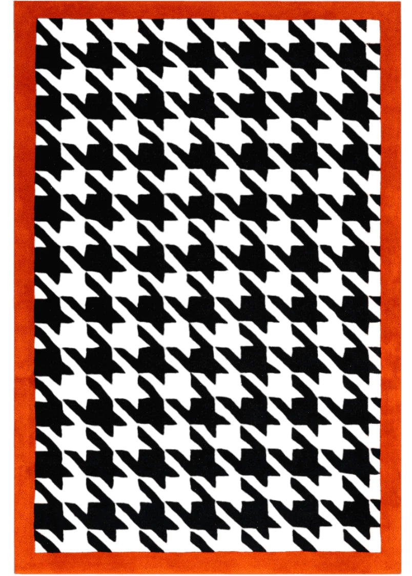 Houndstooth Pattern Handmade Premium Rug