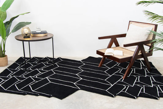 Block Formation Handmade Rug