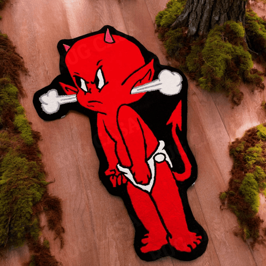 Hot Stuff the Little Devil Handmade Rug