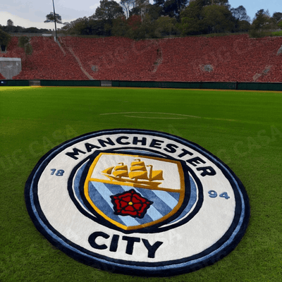 Manchester City Football Club Logo Handmade Rug
