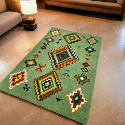 Bohemian Style Handmade Area Rug
