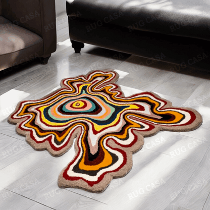 Amoeba Multicolor Handmade Rug
